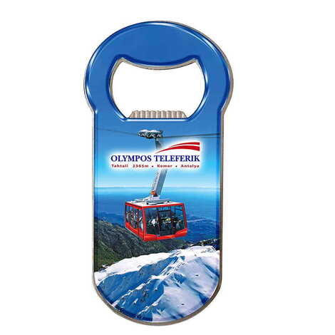 Toptan Teleferik Temalı Myros Metal Klasik Açacak Magnet 90x45 mm - 1