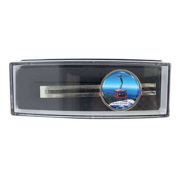 Cable Card Themed Metal Tie Clip