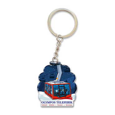 Cable Card Themed Custom Shape Double Face Printed Epoxy Keychain