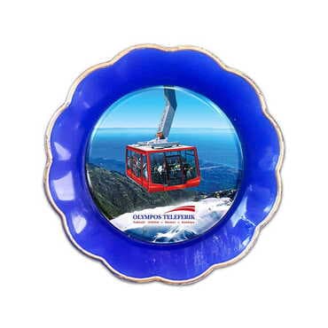 Toptan Teleferik Temalı Myros Tabak Magnet 73 mm