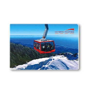 Toptan Teleferik Temalı Myros Taş Magnet 60x45 mm