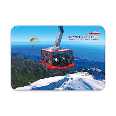 Cable Card Themed Customised UV Printed Plastic Base Rectangle Fridge Magnet 80x50 mm