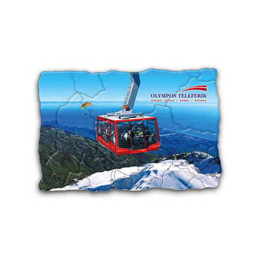 Toptan Teleferik Temalı Uv Baskılı Mozaik Magnet 80x50 mm - Myros