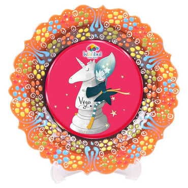 Theme Park Themed Turkish Ceramic Plate With Epoxy 30 Cm - 6