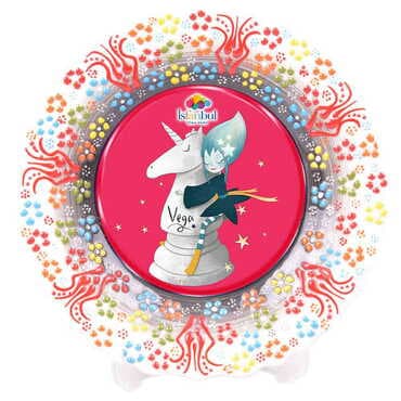 Theme Park Themed Turkish Ceramic Plate With Epoxy 30 Cm - 13