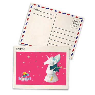 Toptan Tema Park Temalı Myros Ahşap Kartpostal 116x150 mm - Myros