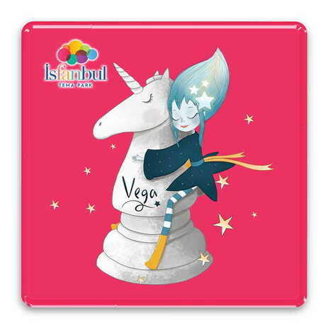 Toptan Tema Park Temalı Myros Büyük Kare Magnet 80x80 mm - 1