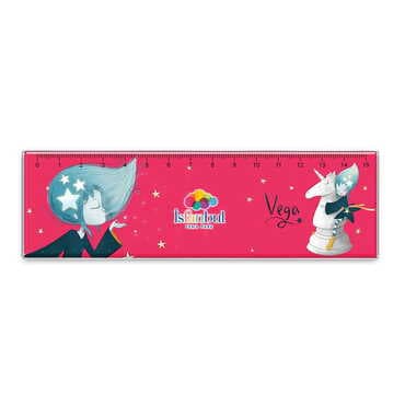 Theme Park Themed Epoxy Dome Souvenir Magnetic Ruler Magnet 165x50 mm