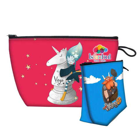 Toptan Tema Park Temalı Myros Küçük Körüklü Makyaj Çantası 145x220x70 mm - 1