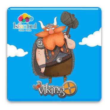Theme Park Themed Epoxy Dome Mini Square Souvenir Fridge Magnet 35x35 mm