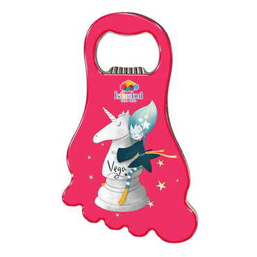 Theme Park Themed Foot Shaped Metal Magnetic Bottle Opener 100x59 mm