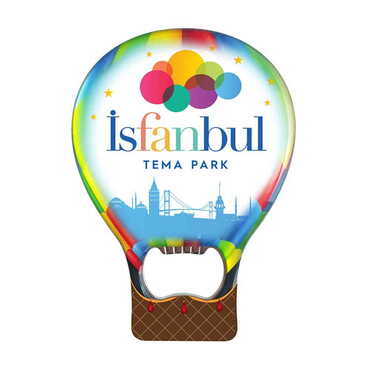Theme Park Themed Baloon Shaped Metal Magnetic Bottle Opener 102x73 mm
