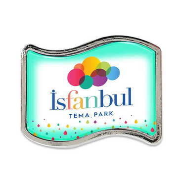 Myros - Tema Park Temalı Myros Metal Bayrak Rozet 25x20 mm