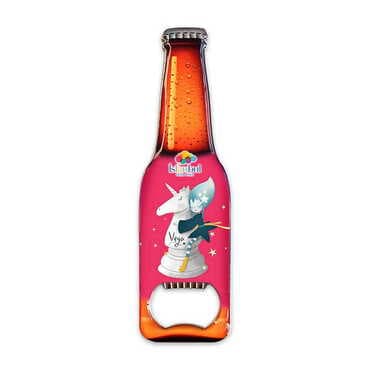 Theme Park Themed Beer Bottle Shaped Metal Magnetic Bottle Opener 130x39 mm
