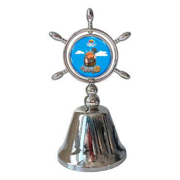 Theme Park Themed Collectible Souvenir Double Face Metal Spinner Rudder Bell 44x92 mm