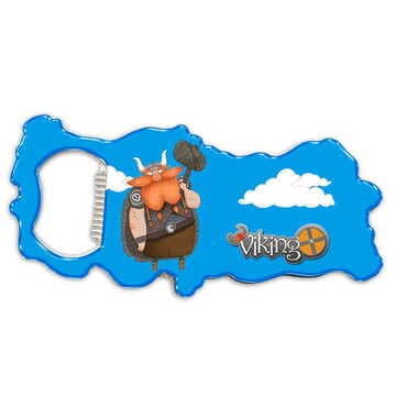 Theme Park Themed Map Shaped Metal Magnetic Bottle Opener 100x45 mm