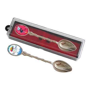 Theme Park Themed Collectible Souvenir Metal Tea Spon With Giftbox 25x130 mm