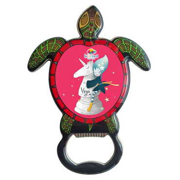 Toptan Tema Park Temalı Myros Metal Kaplumbağa Açacak Magnet 103x75 mm - Myros