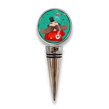 Theme Park Themed Metal Wine Bottle Stopper 45x115x20 mm