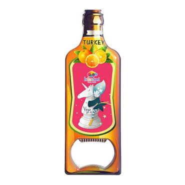 Theme Park Themed Bottle Shaped Metal Magnetic Bottle Opener 115x39 mm