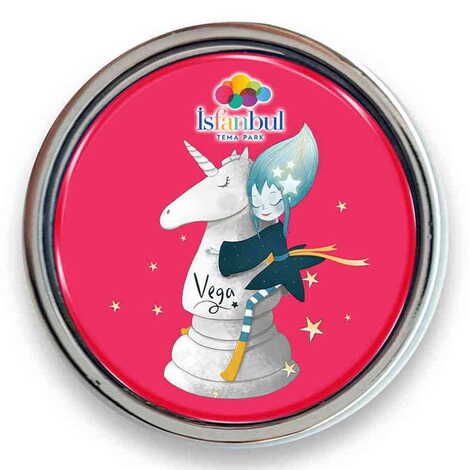 Tema Park Temalı Myros Metal Yuvarlak Rozet 18 mm