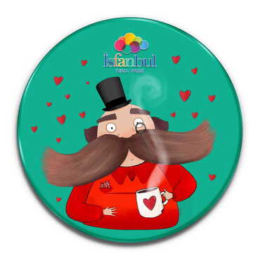 Theme Park Themed Epoxy Dome Round Souvenir Fridge Magnet 67 mm