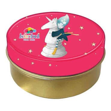 Theme Park Themed Round Tin Gift Box 73x35 mm