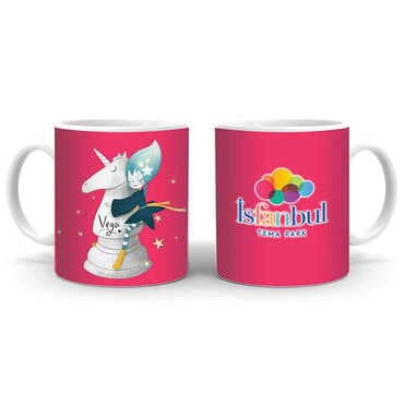 Theme Park Themed Customised Porcelain Souvenir Travel Mug 80x95 mm