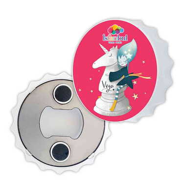 Myros - Tema Park Temalı Uv Baskılı Küçük Kapak Açacak Magnet 58x15 mm