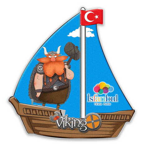 Toptan Tema Park Temalı Uv Baskılı Yelken Şekilli Magnet 77x80 mm - 1