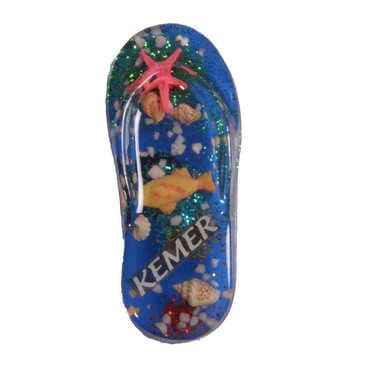 Slipper Themed Transparent Polyester Photo Fridge Magnet