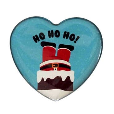 Inverted Santa Claus Heart Epoxy Magnet