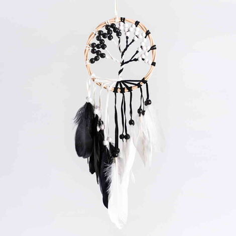 The Tree of Life Black and White Dreamcatcher