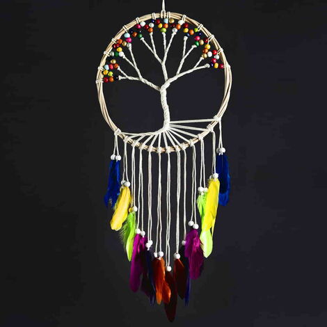 The Tree of Life Macrame Colourful Dreamcatcher