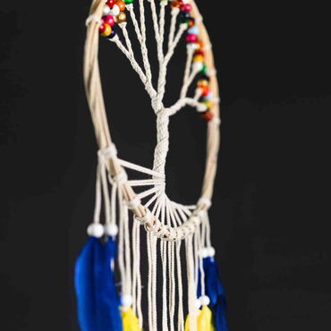 The Tree of Life Macrame Colourful Dreamcatcher - Thumbnail