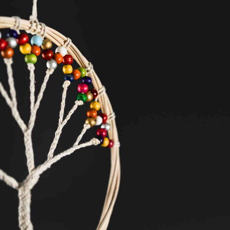 The Tree of Life Macrame Colourful Dreamcatcher