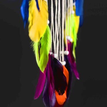 The Tree of Life Macrame Colourful Dreamcatcher - Thumbnail