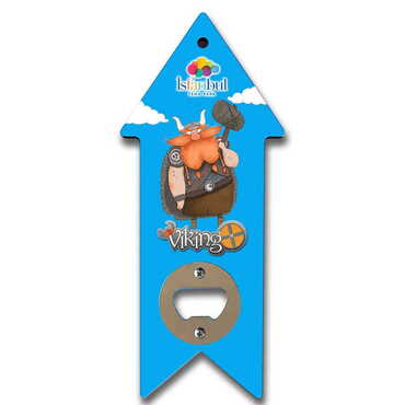 Myros - Theme Park Themed Arrow Shaped Printed MDF Wooden Bottle Opener 193x82 mm