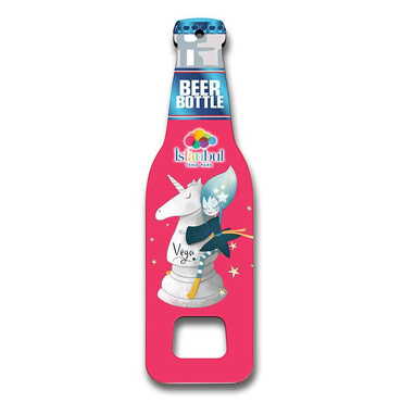 Theme Park Themed Beer Bottle Shaped Printed MDF Wooden Bottle Opener 200x59 mm - Myros