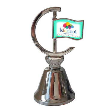 Myros - Theme Park Themed Collectible Souvenir Double Face Metal Spinner Flag Bell 44x96 mm