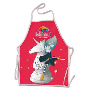 Myros - Theme Park Themed Customised Digital Printed Kids Apron 400x600 mm