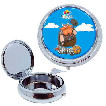 Myros - Theme Park Themed Customised Metal Epoxy Travel Pocket Ashtray 50x15 mm