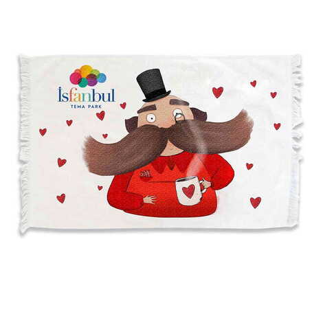 Theme Park Themed Customised Serigraphy Printed Hand Towel 600x400 mm - 1
