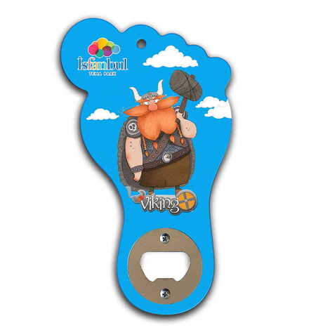 Theme Park Themed Foot Shaped Printed MDF Wooden Bottle Opener 160x92 mm