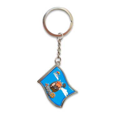 Theme Park Themed Metal Flag Shaped Keychain 40x105 mm - Myros