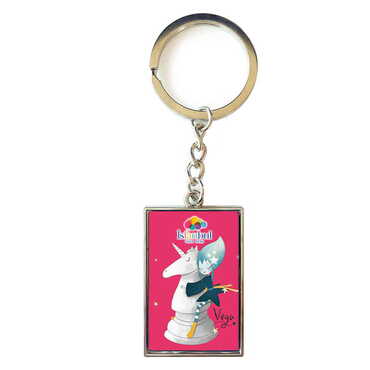 Myros - Theme Park Themed Metal Rectangle Keychain 30x100 mm