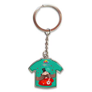 Theme Park Themed Metal T-Shirt Shaped Keychain 34x92 mm - Myros