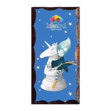 Theme Park Themed Panaromic Printed Wooden Desktop Decor 53x117 mm - Myros