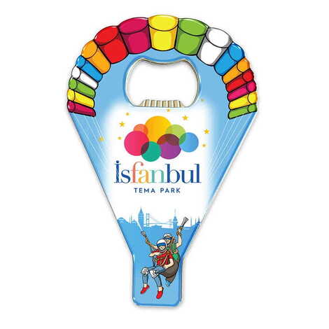 Theme Park Themed Parachute Shaped Metal Magnetic Opener 113x75 mm - 1