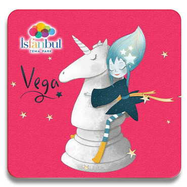 Theme Park Themed Wooden Customised Square Travel Coaster 100x100 mm - Myros
